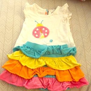 Ladybug neon baby girl outfit